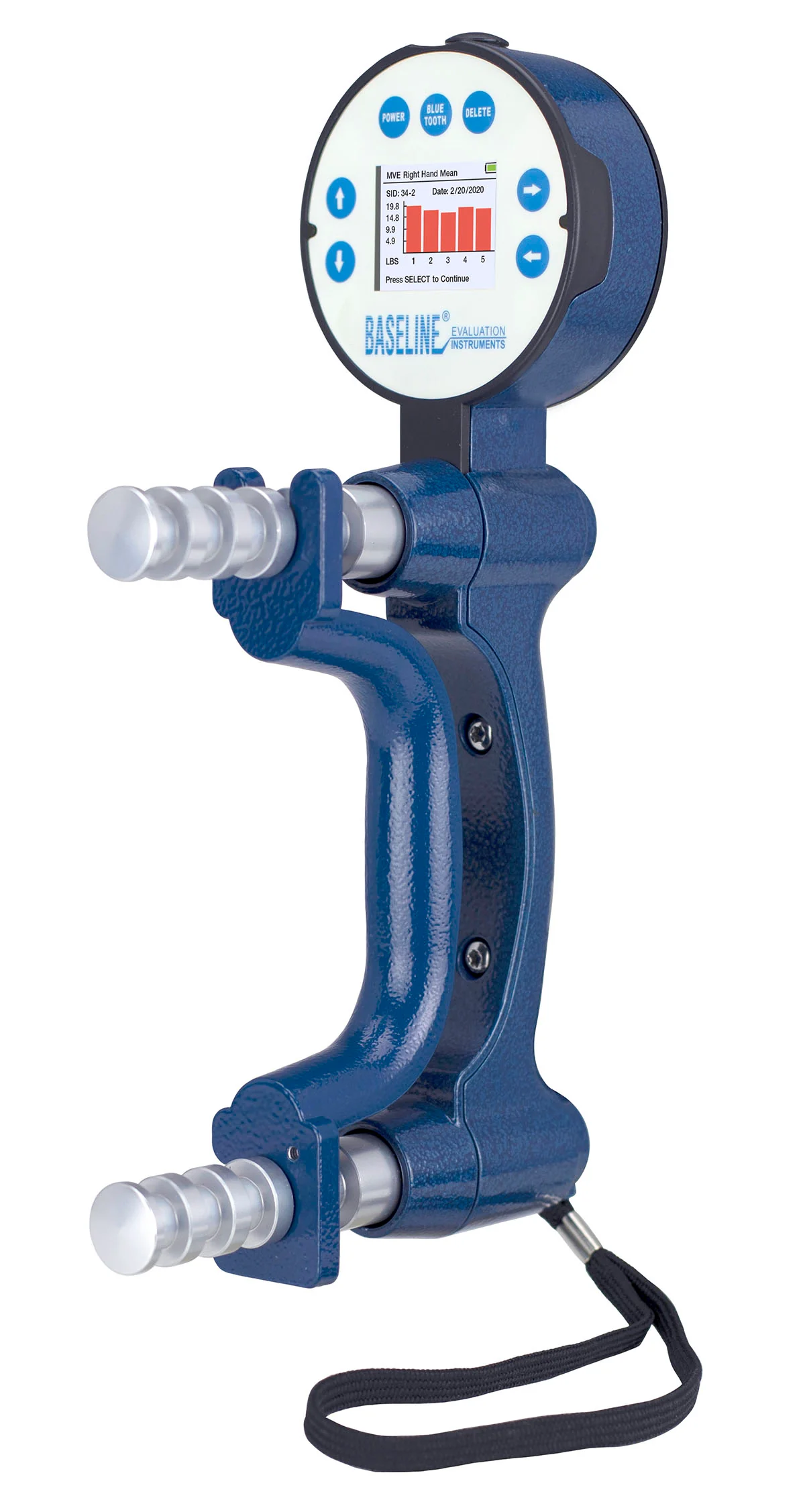 Baseline BIMS Digital 5-Position Grip Dynamometer Deluxe Model