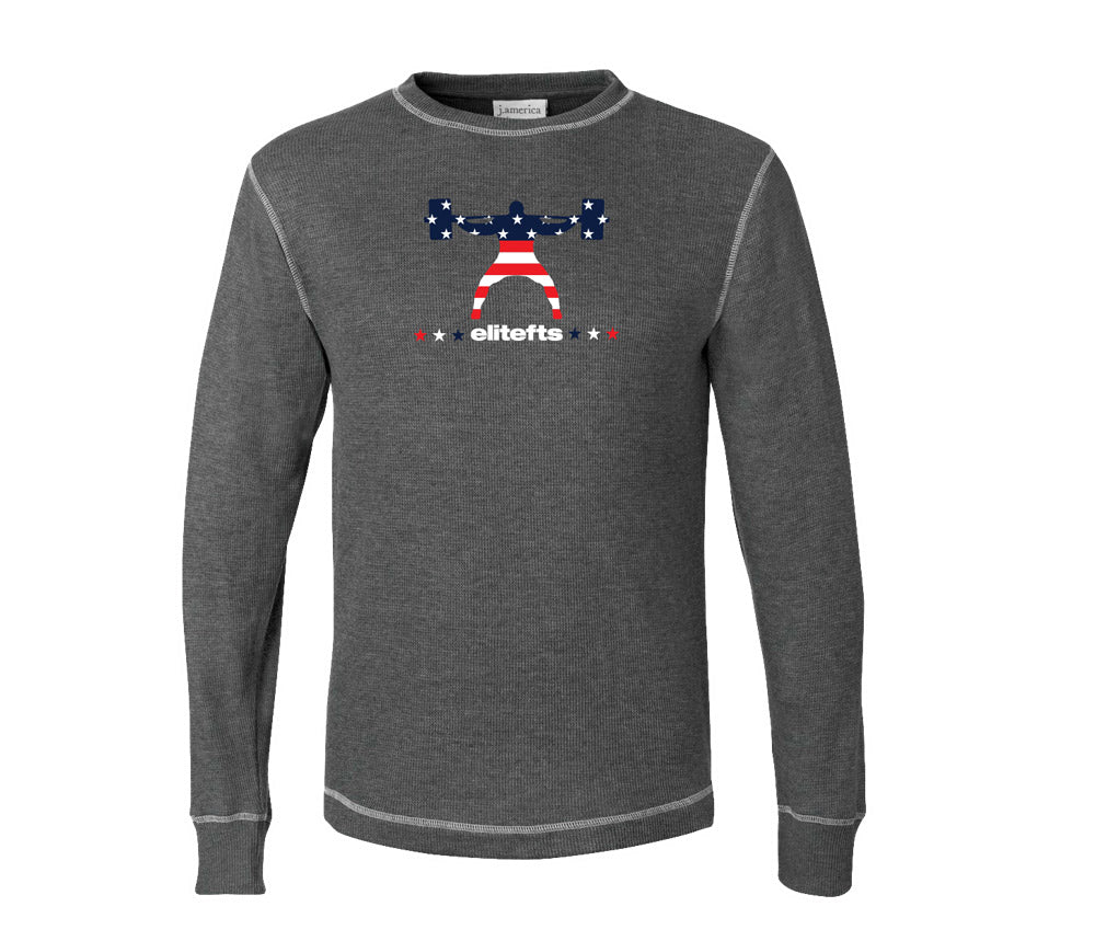 elitefts American Flag Squatter Thermal Long Sleeve Shirt