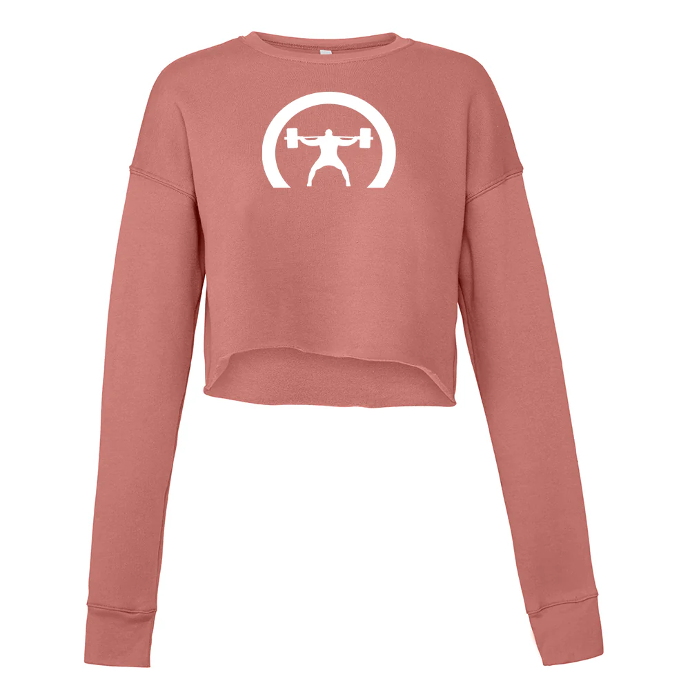 elitefts Crescent Only Women's Cropped Crew Fleece - Image 4