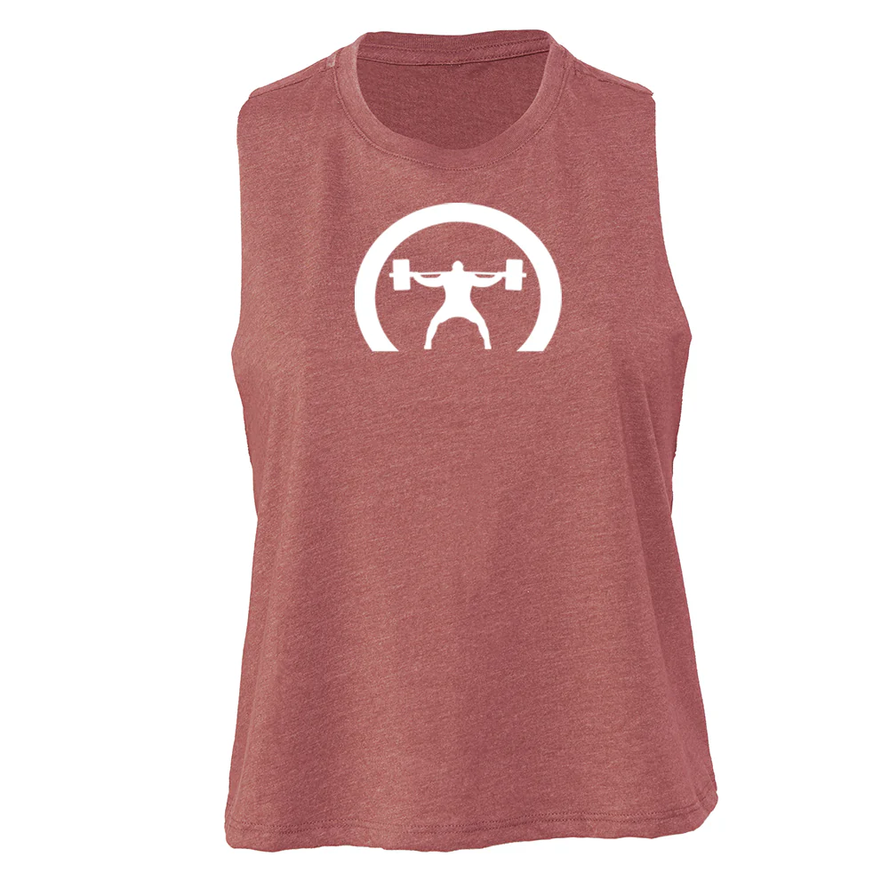elitefts Crescent Only Women's Racerback Cropped Tank - Image 4
