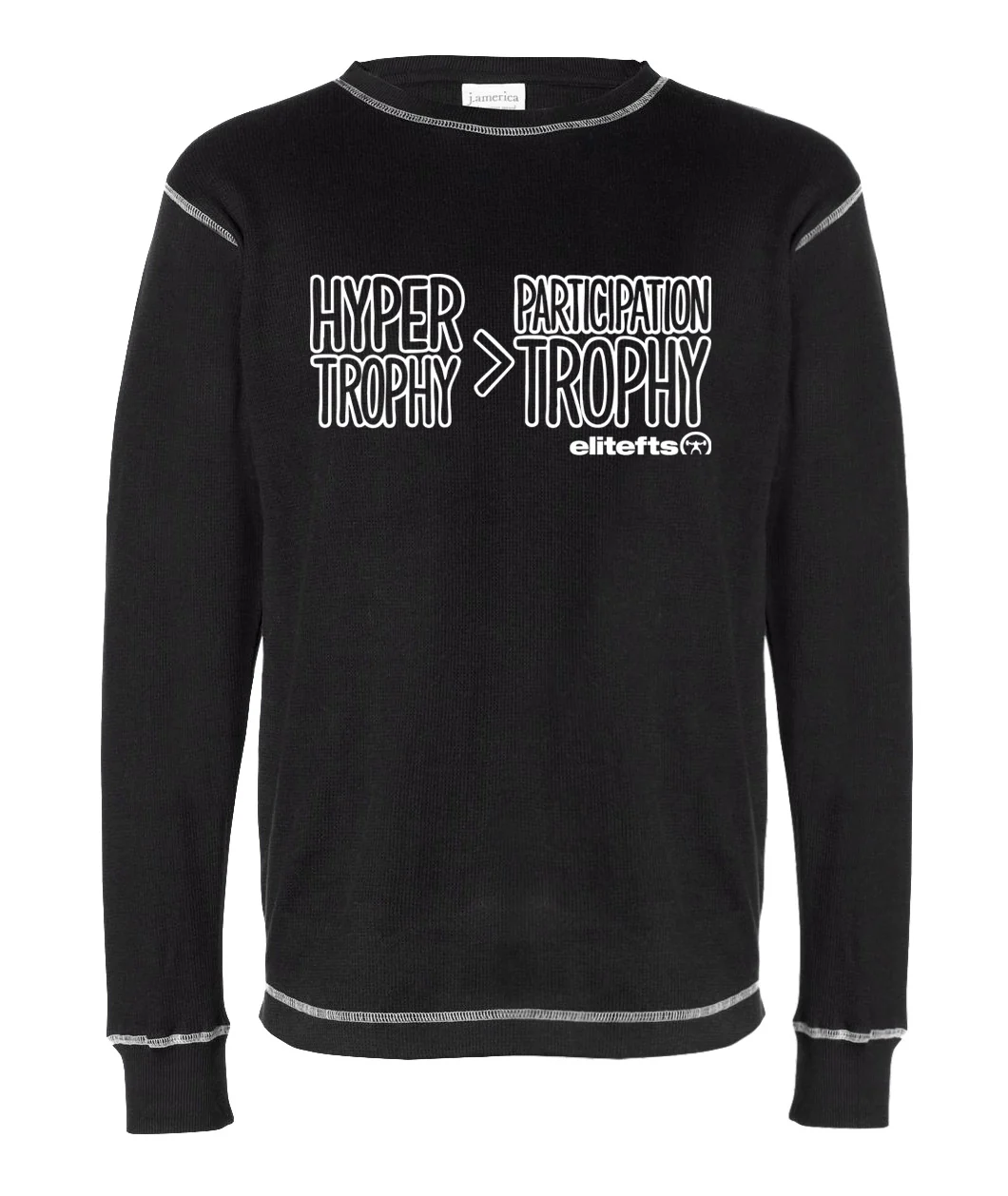 elitefts Hyper Trophy>Participation Trophy Thermal Long Sleeve Shirt - Image 2
