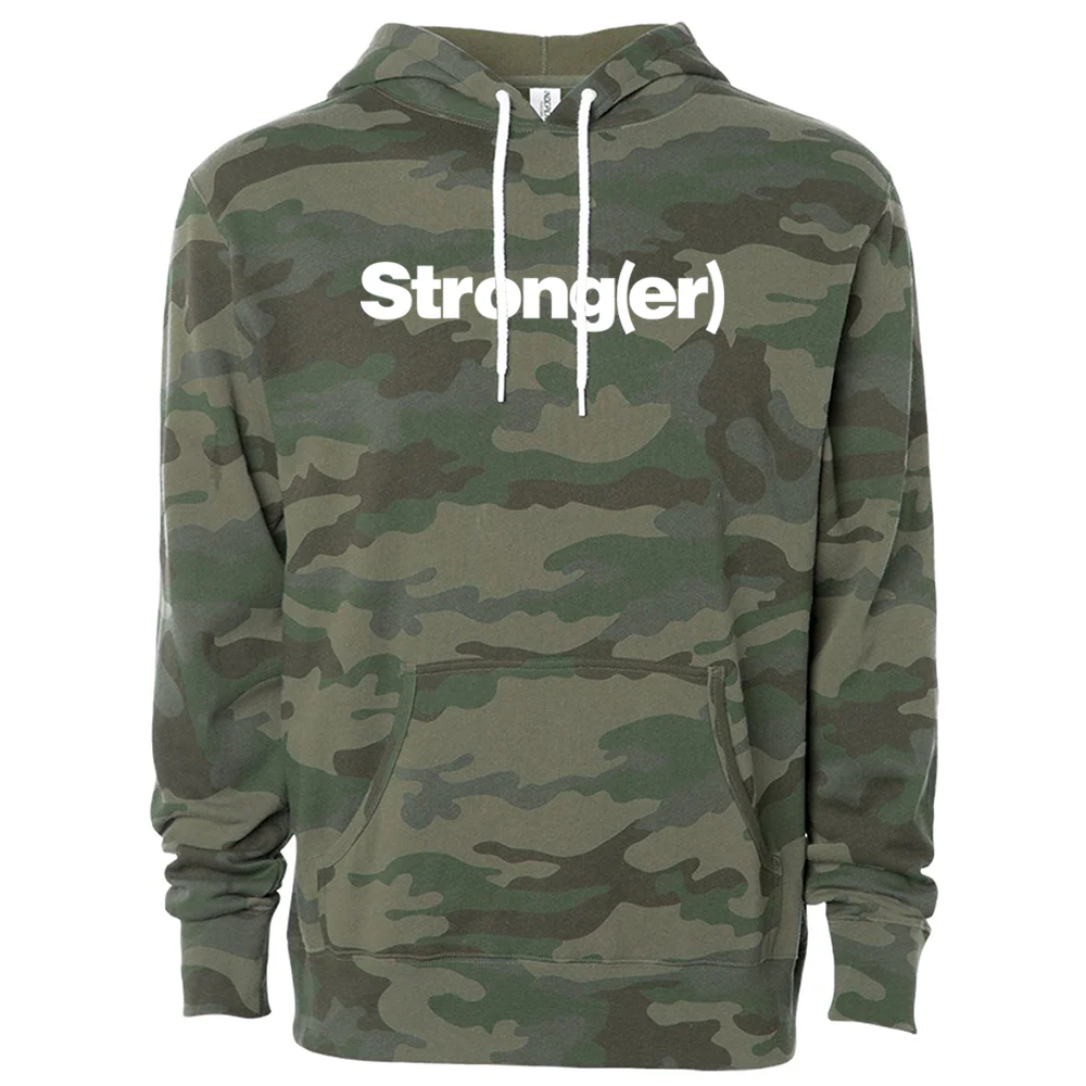 elitefts Strong(er) White Lightweight Hoodie - Image 3