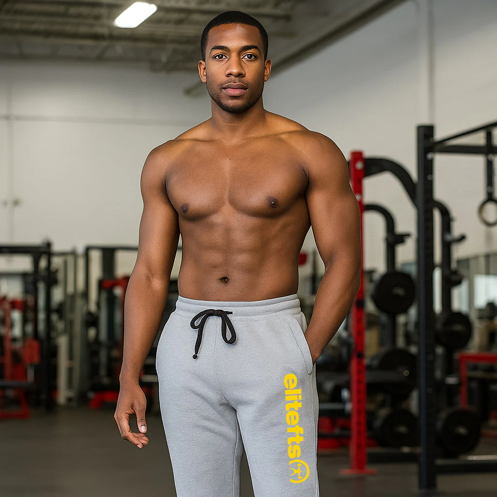 elitefts Tagline Gold Fleece Jogger Pants - Image 3