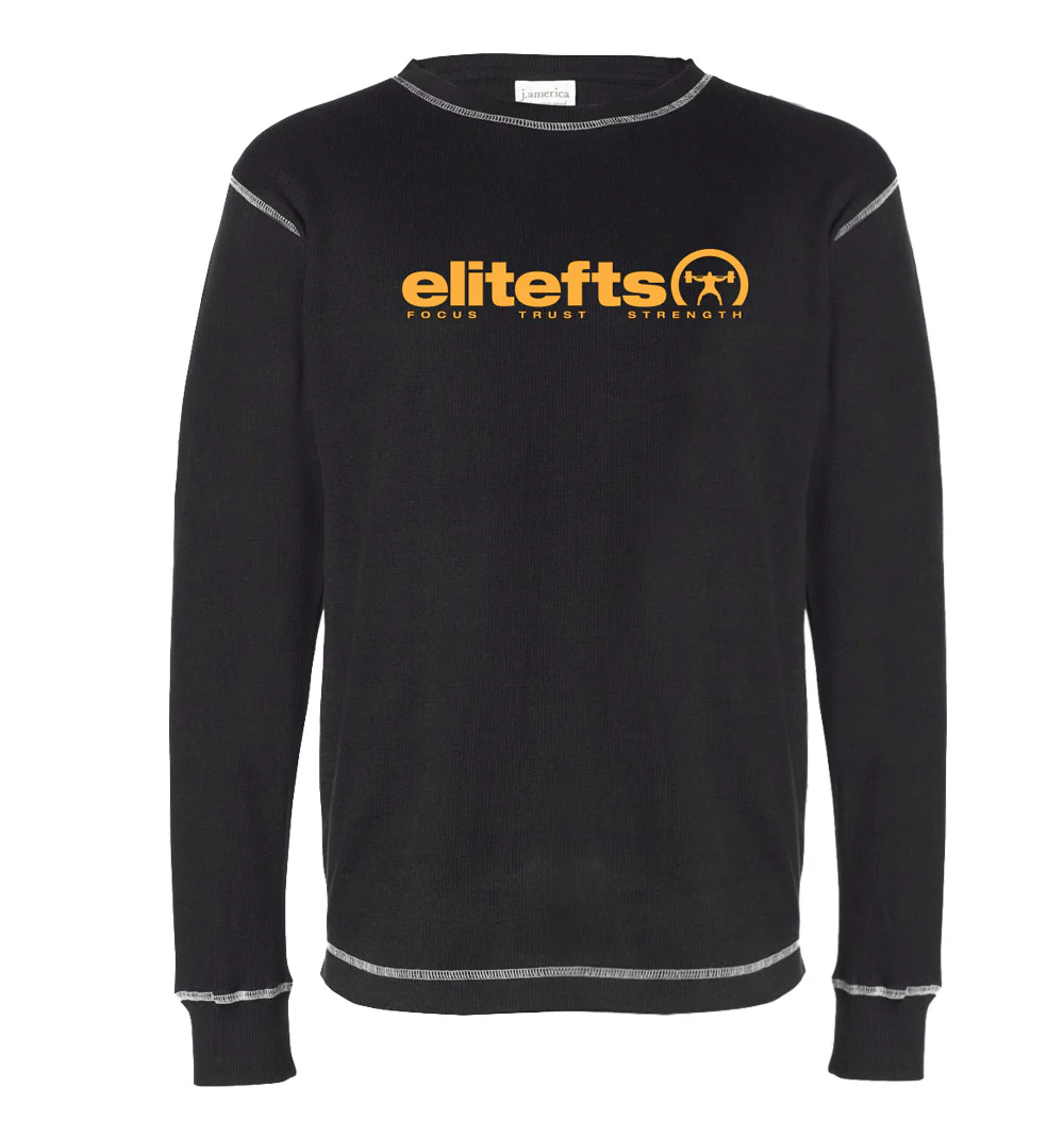 elitefts Tagline Gold Thermal Long Sleeve Shirt - Image 2