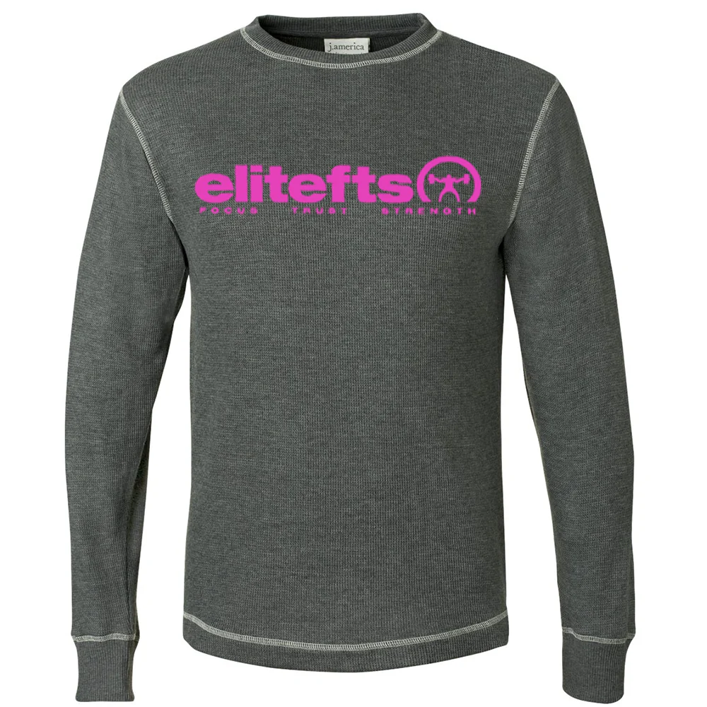elitefts Tagline Pink Thermal Long Sleeve Shirt - Image 3
