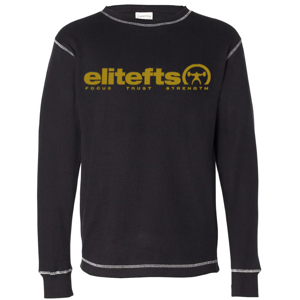 elitefts Tagline Vegas Gold Thermal Long Sleeve Shirt - Image 2