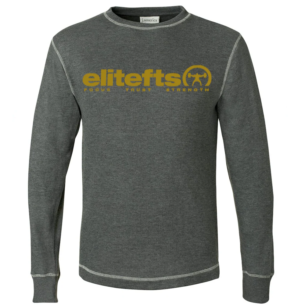 elitefts Tagline Vegas Gold Thermal Long Sleeve Shirt - Image 3