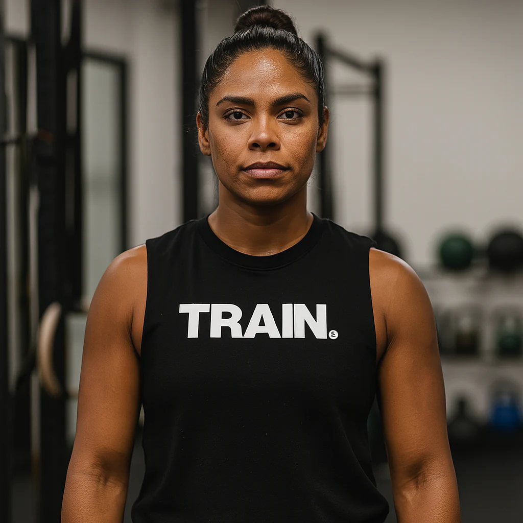 elitefts White Train Women's Racerback Cropped Tank - Image 7