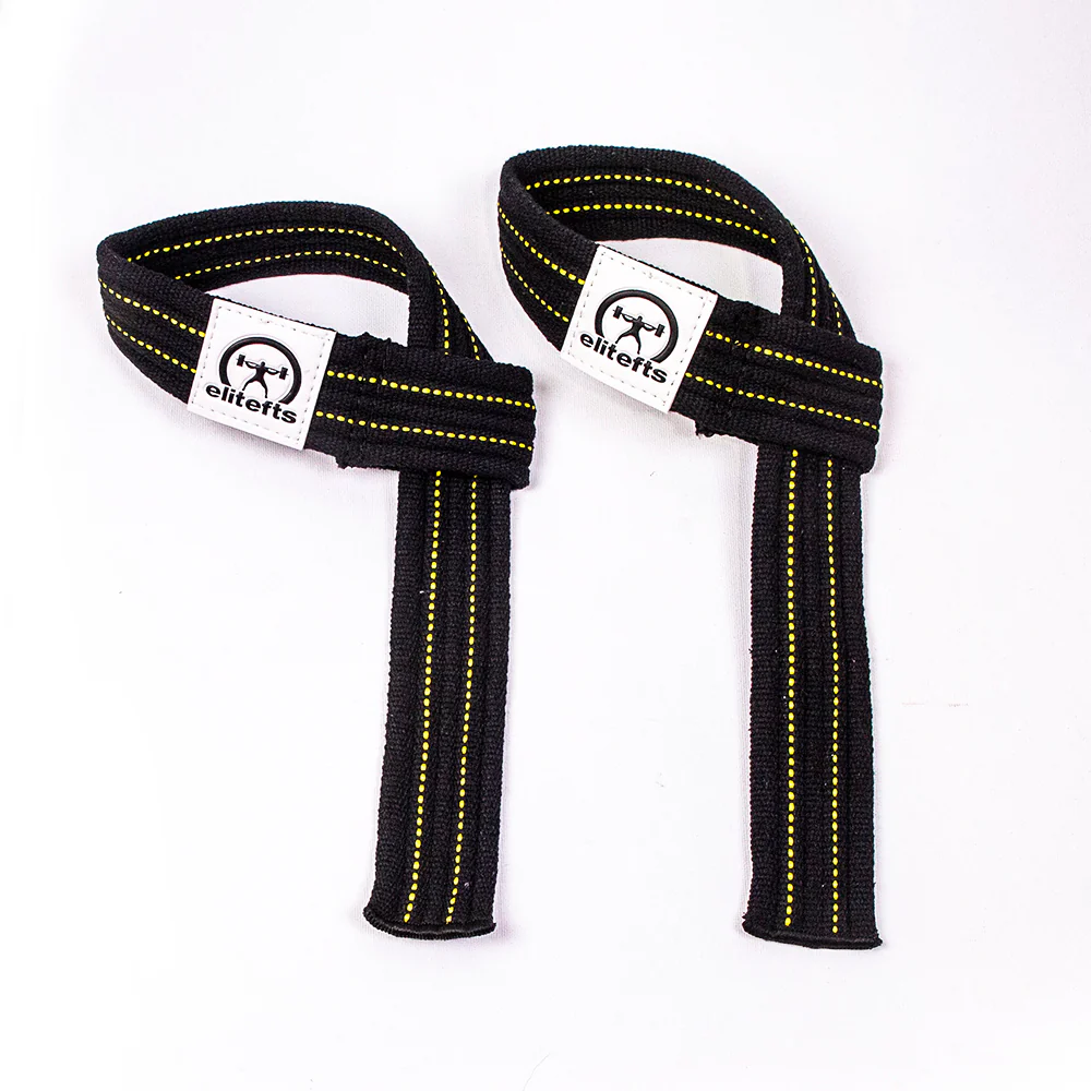 elitefts Yellow Jacket Wrist Strap Black/Yellow Lines - Image 3