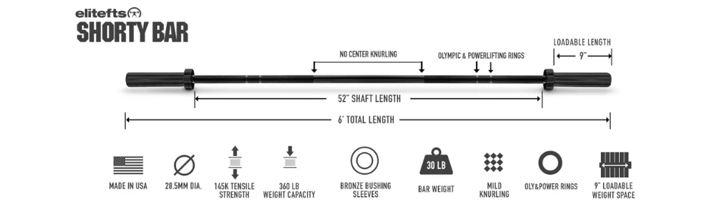 elitefts Shorty Bar - Image 4