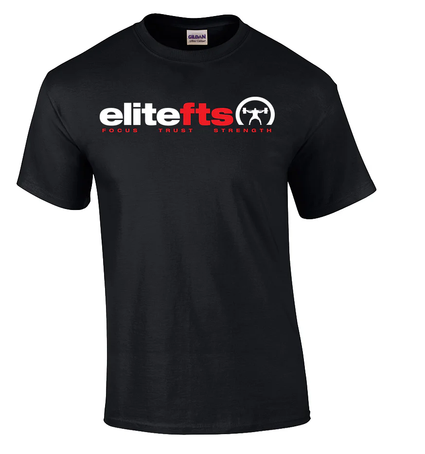 elitefts Tagline Red and White T-Shirt - Image 2