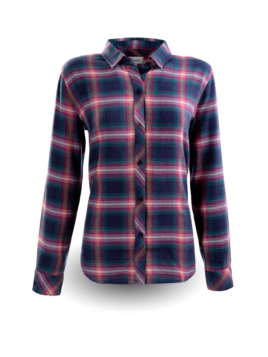 (HER) Navy/Pink Plaid
