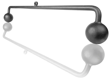 Lat Bar with 4" Hand Balls Offset 40" wide