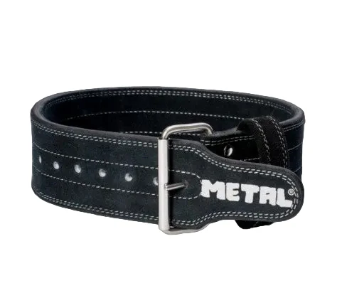 Metal Powerlifting Belt "Stiff Model" Black