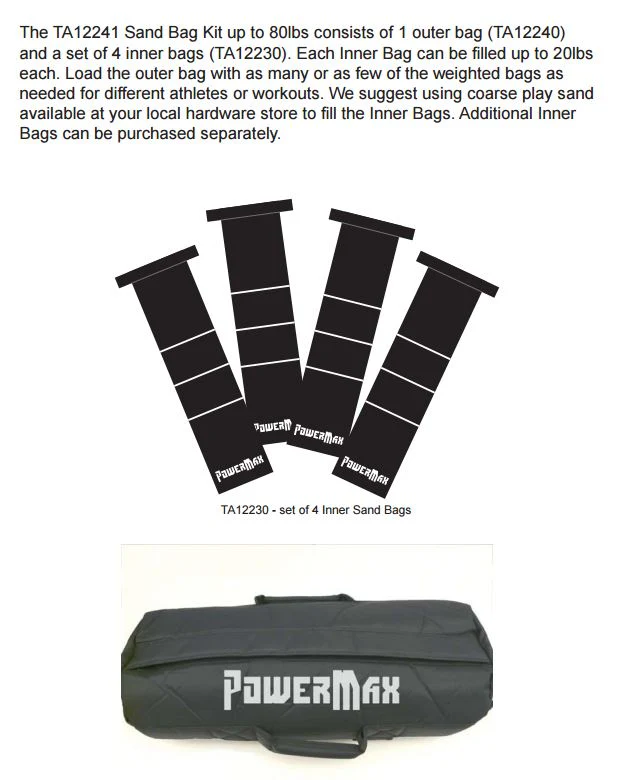 PowerMax Inner Sand Bag; Set of 4 - Image 3