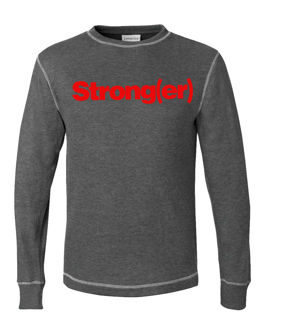 elitefts Strong(er) Red Thermal Long Sleeve Shirt - Image 3