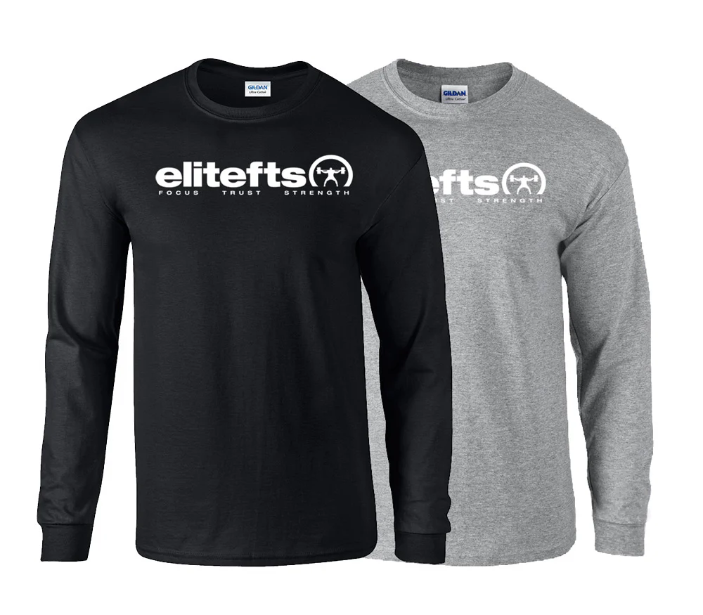 elitefts Tagline White Long Sleeve T-Shirt